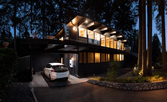 modern house in the night